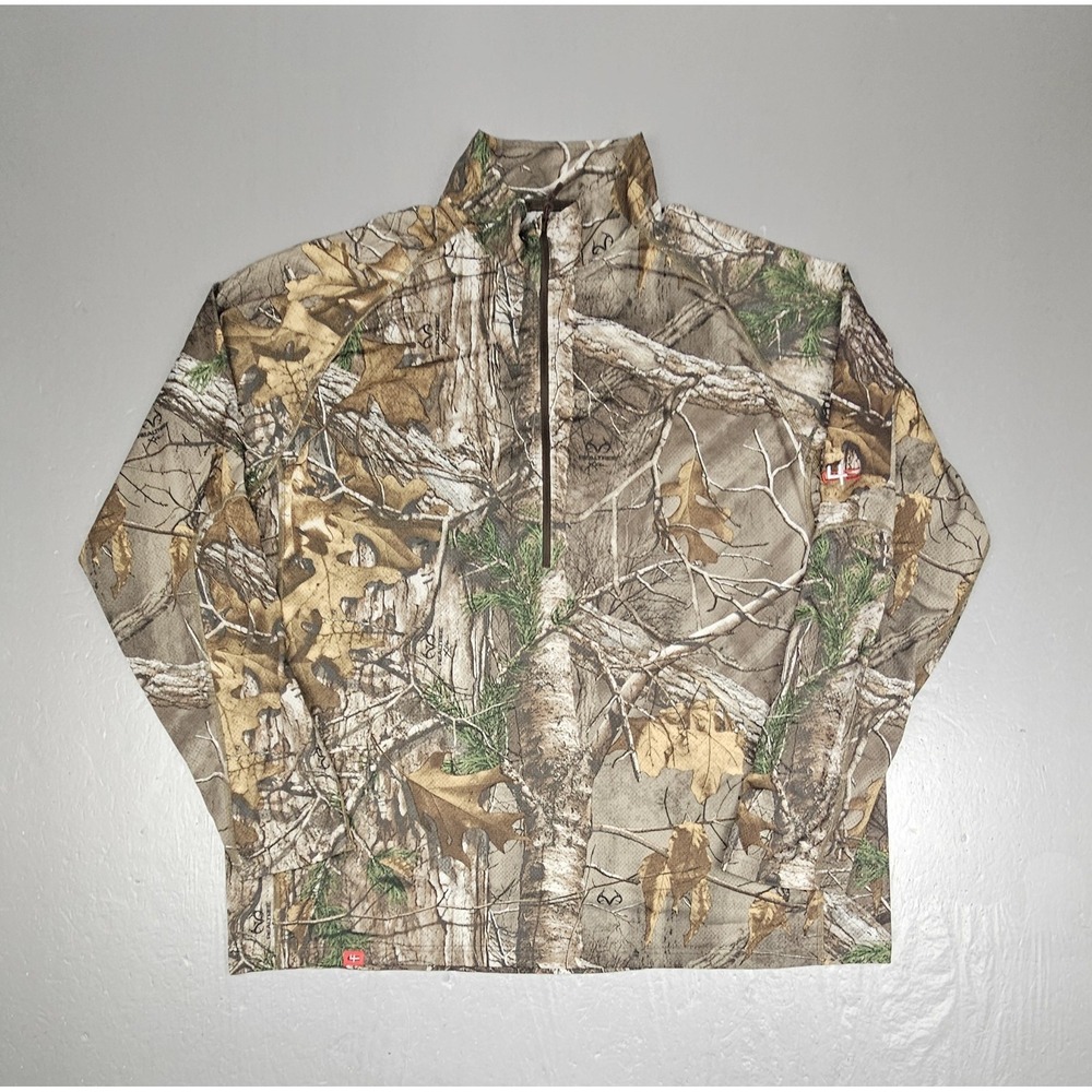 Core4Element Pullover Mens XL Mothwing Camouflage Half Zip Hunting‎ Longsleeve